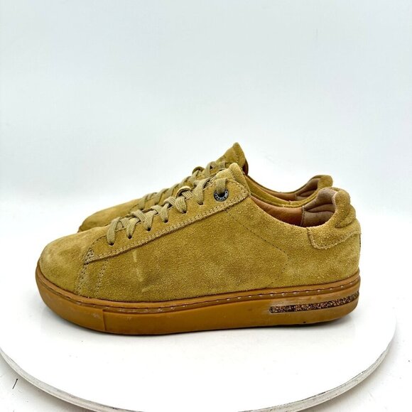 Birkenstock Shoes - Birkenstock Bend Low Women Size 5 Mustard Suede Gum Sole Lace Up Low Top Shoes